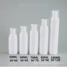 50ml 60ml 70ml 80ml 100ml en plastique mousse pompe bouteille cosmétique emballage